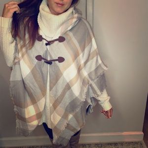 Hooded Fleece Poncho